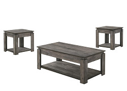 3 Pc Occ Set, Wthrd Grey, 46.75 X 2...