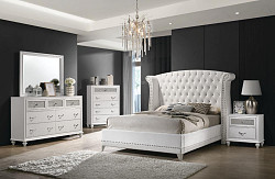                                                  							Eastern King Bed, White  98.00 X 88...
                                                						 