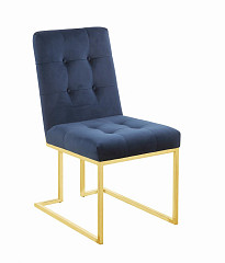 Modern Ink Blue and Gold Dining Cha...