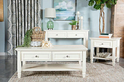                                                  							Sofa Table (Buttermilk/Brushed Nick...
                                                						 