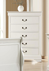                                                  							Louis Philippe White Five-Drawer Ch...
                                                						 