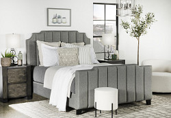                                                  							Fiona Full Bed, Light Grey, 61.75 X...
                                                						 