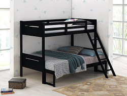                                                  							Twin/Full Bunk Bed (Black) - Hot Bu...
                                                						 