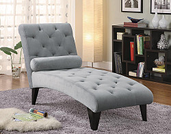                                                  							Transitional Grey Chaise, 27.50 X 6...
                                                						 