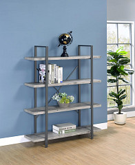                                                  							4-Shelf Bookcase (Grey Driftwood)  ...
                                                						 