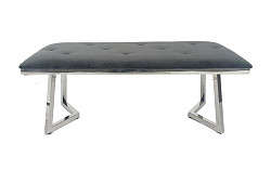 Bench, Steel Grey/Chrome, 48.00 X 1...
