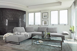                                                  							Sectional,  Taupe, 125.5" x 93.00" ...
                                                						 