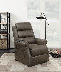                                                  							Casual Brown Power Lift Recliner, 3...
                                                						 