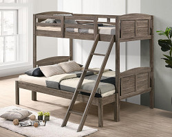                                                  							Flynn Twin/Full Bunk Bed (Weathered...
                                                						 