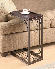                                                  							Traditional Brown Snack Table, 16W ...
                                                						 