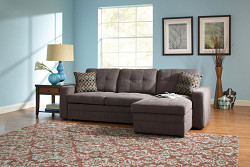                                                  							Gus Casual Charcoal Sectional, 98.0...
                                                						 