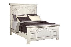                                                  							Traditional Vintage White Queen Bed...
                                                						 