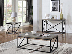                                                  							Industrial Sonoma Grey End Table, 2...
                                                						 