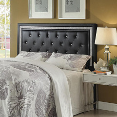 Andenne Black Queen/Full Headboard,...