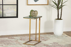                                                  							Accent Table, Green/Ant.Gold, 16.25...
                                                						 
