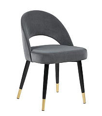                                                  							Side Chair, Gold/Grey 19.00"w x 21....
                                                						 