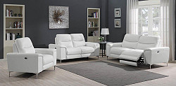                                                  							Largo Upholstered Power Sofa White,...
                                                						 