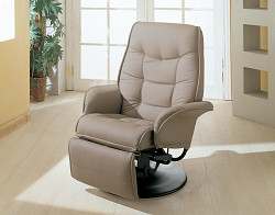 Berri Contemporary Beige Swivel Rec...
