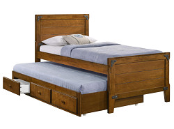                                                  							Twin Bed W/Trundle, Honey, 42.00 X ...
                                                						 
