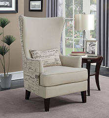                                                  							Traditional Cream Accent Chair, 30....
                                                						 