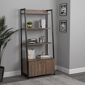 Bookcase (Aged Walnut), 29.50 X 15.50 X 63.00"H