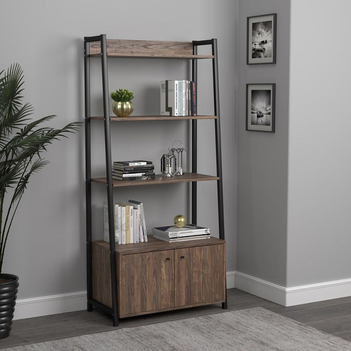 Bookcase (Aged Walnut), 29.50 X 15.50 X 63.00"H
