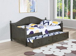                                                  							Twin Daybed W/ Trundle, Grey, 81.50...
                                                						 