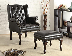                                                  							Traditional Espresso Accent Chair A...
                                                						 