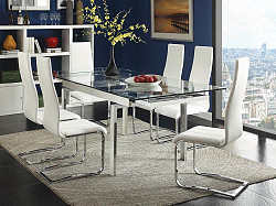                                                  							Contemporary Wexford Chrome Dining ...
                                                						 