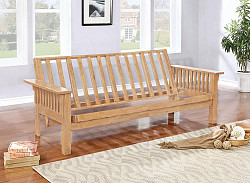                                                  							Casual Weathered Oak Futon Frame, 8...
                                                						 