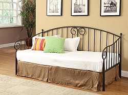                                                  							Traditional Black Metal Twin Daybed...
                                                						 