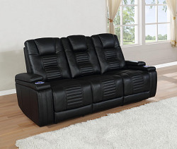                                                  							Dual Power Sofa w/ Drop Down (BLACK...
                                                						 