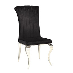                                                  							Side Chair, Black/Chrome 19.00"w x ...
                                                						 