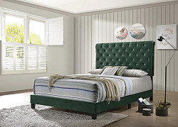                                                  							Warner Upholstered Full Bed Green, ...
                                                						 