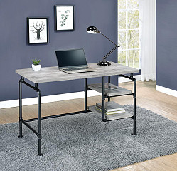                                                  							Writing Desk, Grey Driftwood, 47.25...
                                                						 