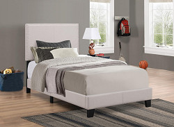                                                  							Boyd Upholstered Ivory Twin Bed, 43...
                                                						 