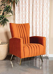                                                  							Accent Chair, Rust 29.00 X 31.00 X ...
                                                						 