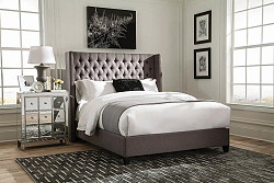                                                  							Bancroft Grey Upholstered King Bed,...
                                                						 