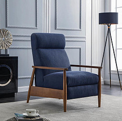                                                  							Push Back Chair, Navy/Chestnut, 28....
                                                						 