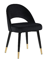                                                  							Side Chair, Gold/Black 19.00"w x 21...
                                                						 