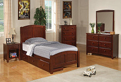                                                  							Parker Chestnut Twin Panel Bed, 41....
                                                						 