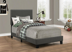                                                  							Boyd Upholstered Charcoal Twin Bed,...
                                                						 