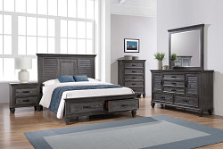 Franco Weathered Sage Queen Storage...