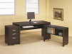 Skeena Contemporary Cappuccino Computer Desk With KEyboard Tray, 60.00 X 30.00 X 29.50"H - 2