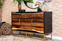                                                  							Accent Cabinet (Black/Natural/Gold)...
                                                						 