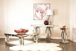                                                  							Contemporary Silver Sofa Table, 47....
                                                						 