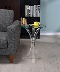                                                  							Contemporary Clear Accent Table, 18...
                                                						 