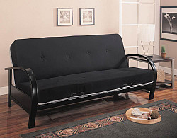                                                  							Transitional Black Futon Frame, 81....
                                                						 