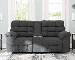                                                  							Wilhurst Reclining Loveseat with Co...
                                                						 