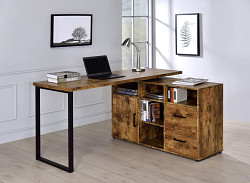                                                  							L-Shape Desk (Antique Nutmeg)  59.0...
                                                						 